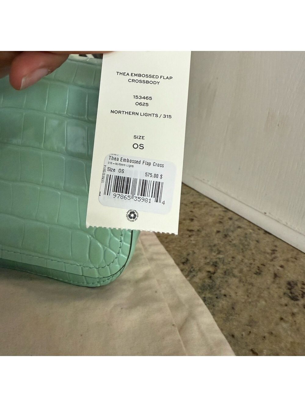 Tory Burch THEA EMBOSSED FLAP CROSSBODY / shoulder in NORTHERN LIGHTS color - Picture 11 of 11
